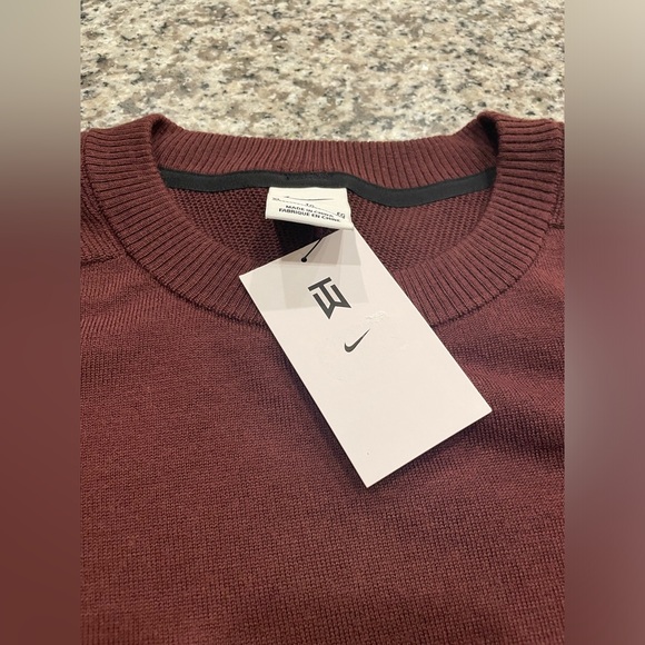 Nike TW Tiger Woods Collection Knit Golf Sweater Wool Blend CU9782-652 Men Sz XL - Picture 3 of 14